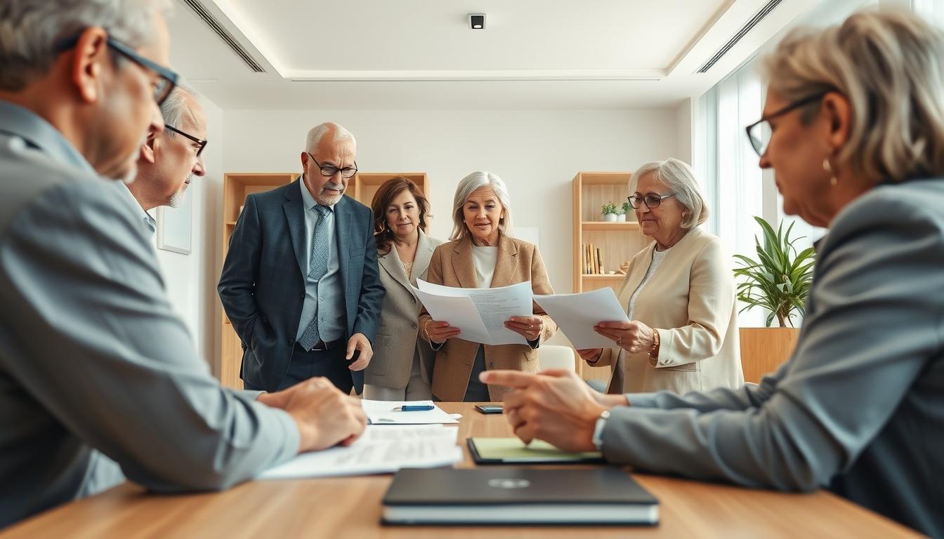 Senior legal team and family support